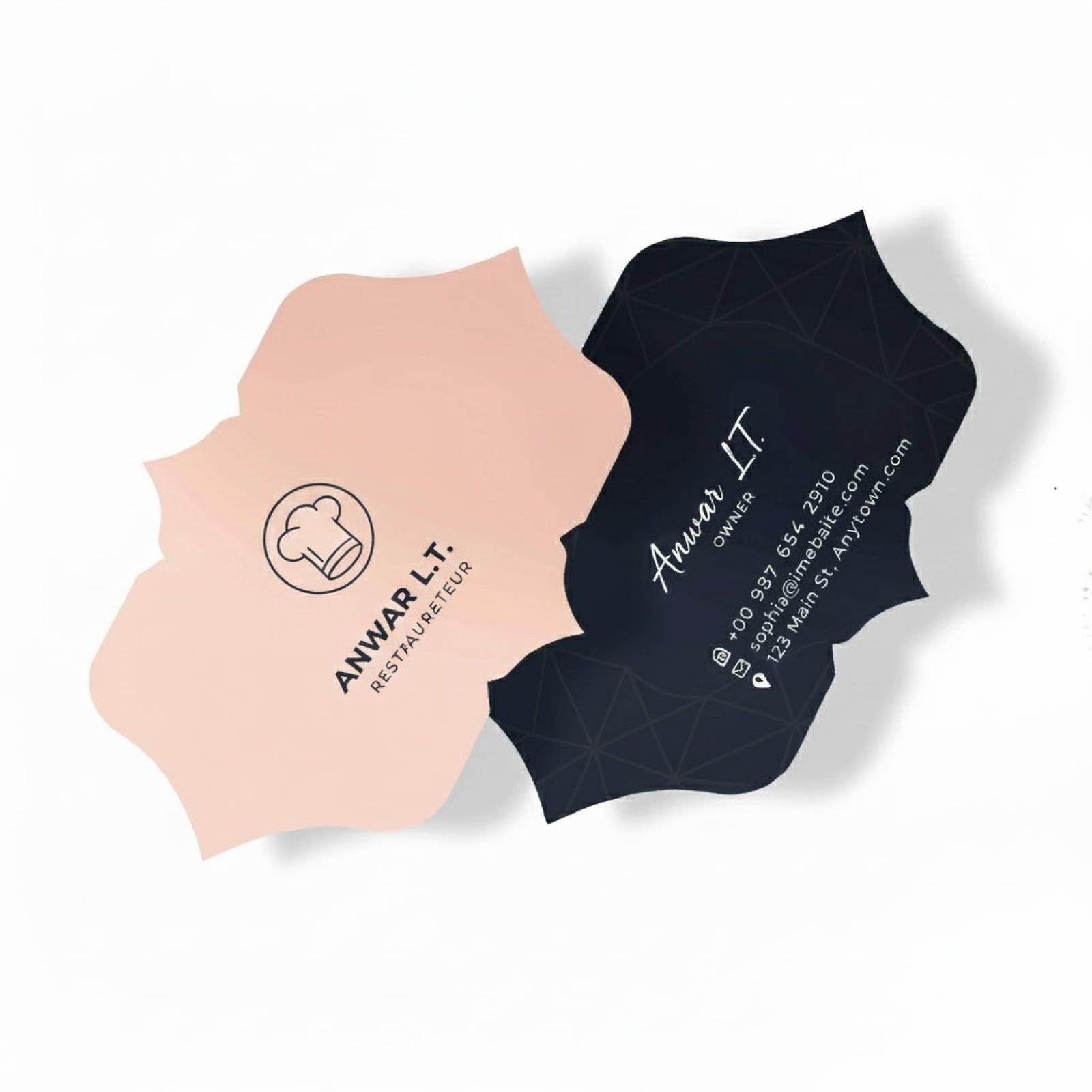 Custom Die Cut Business Cards Printing Abu Dhabi Dubai View 3